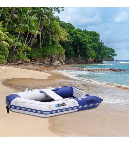 Extenden 10Ft 0.9mm PVC Inflatable Dinghy Fishing Boat Tender Raft Blue White