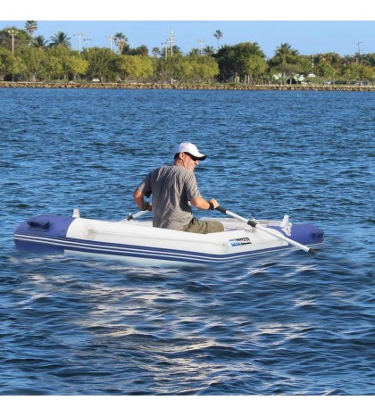 Extenden 10Ft 0.9mm PVC Inflatable Dinghy Fishing Boat Tender Raft Blue White