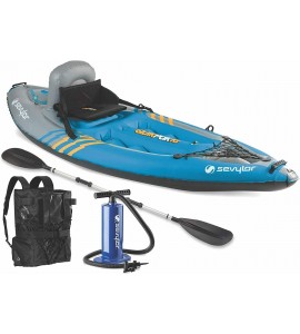 BRAND NEW! SEVYLOR QuikPak K1 Inflatable Coverless Sit-On-Top 1 Person Kayak BRAND NEW! SEVYLOR QuikPak K1 Inflatable Coverless Sit-On-Top 1 Person Kayak