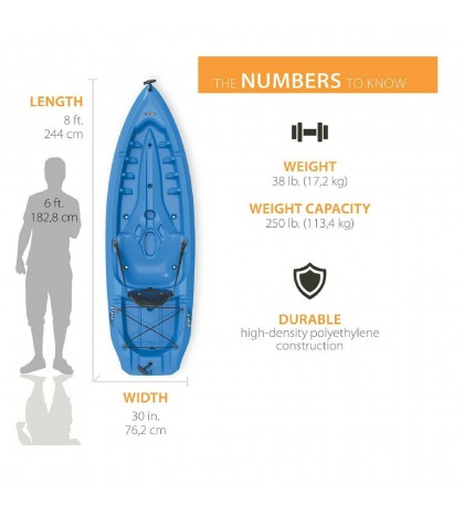 Lifetime Lotus 8' Sit-On-Top Kayak (Paddle Included)
