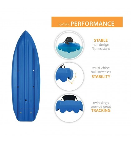 Lifetime Lotus 8' Sit-On-Top Kayak (Paddle Included)