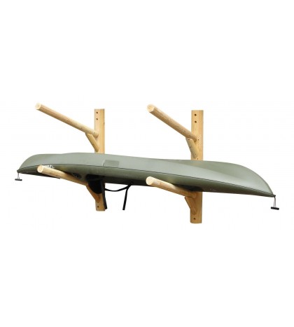 Log Kayak Rack 2-place Wall-mount Unfinished
