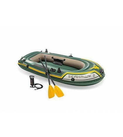Intex Seahawk 2, 2-Person Inflatable Boat Set with French Oars and High Output -