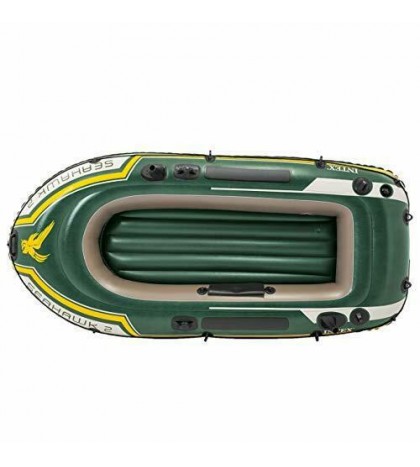 Intex Seahawk 2, 2-Person Inflatable Boat Set with French Oars and High Output -