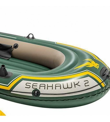 Intex Seahawk 2, 2-Person Inflatable Boat Set with French Oars and High Output -