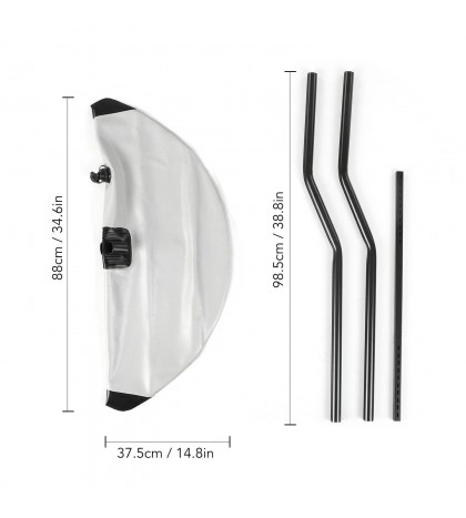 Kayak PVC Inflatable Outrigger Float with Arms Rod Boating Stabilizer System Kit