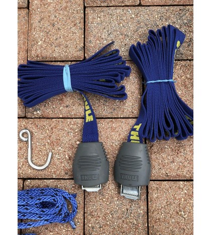 Thule Hull-A-Port model 834 J cradle vertical kayak carrier roof rack w/ straps