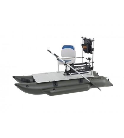 AQUOS New 8.8ft Pontoon Boat&Guardbar&Seat&Transom 20lbs motor for Fishing