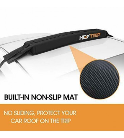 Universal Soft Roof Rack Pads for Kayak /Surfboard /SUP /Canoe with 15FT Tie-Do