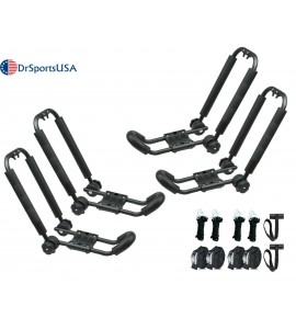 2 Pair Universal Foldable Kayak Rack Roof Top Carrier Boat Kayak Roof Rack J-Bar 2 Pair Universal Foldable Kayak Rack Roof Top Carrier Boat Kayak Roof Rack J-Bar