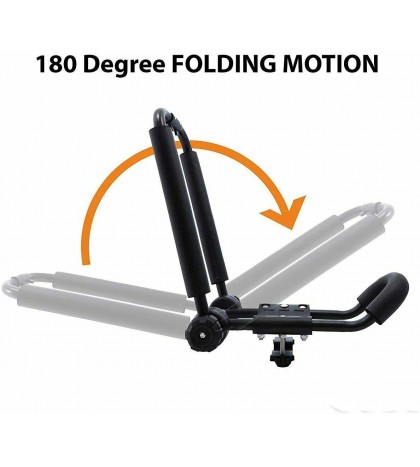 2 Pair Universal Foldable Kayak Rack Roof Top Carrier Boat Kayak Roof Rack J-Bar
