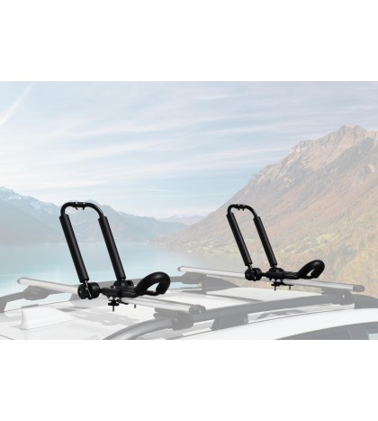 2 Pair Universal Foldable Kayak Rack Roof Top Carrier Boat Kayak Roof Rack J-Bar