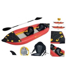 Kayak|Emergency Boat| 1-2-Person Inflatable Kayak Set with Aluminum Oars and Hi