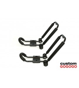 Folding Universal Collapsible Kayak roof top Rack Pair Attachment Pre-Assembled