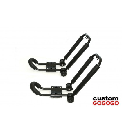 Folding Universal Collapsible Kayak roof top Rack Pair Attachment Pre-Assembled