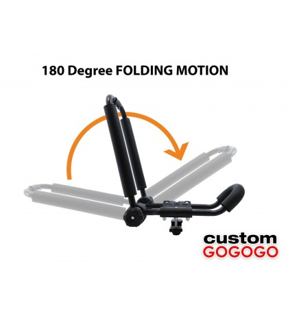 Folding Universal Collapsible Kayak roof top Rack Pair Attachment Pre-Assembled