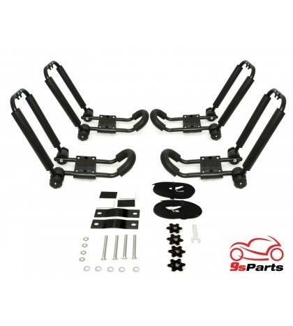 Folding Universal Collapsible Kayak roof top Rack Pair Attachment Pre-Assembled