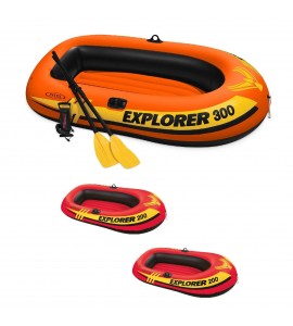 Intex 3 Person Raft w/ Pump & Oars & 2 Person Raft Set w/ 2 Oars & Pump (2 Pack) Intex 3 Person Raft w/ Pump & Oars & 2 Person Raft Set w/ 2 Oars & Pump (2 Pack)