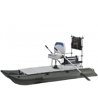 AQUOS 2021 Backpack 10.2ft Pontoon Boat with Guard Bar and Folding Seat