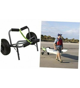 Large Kayak Cart with Foam Wheels - for use on sand/pavement, Black Large Kayak Cart with Foam Wheels - for use on sand/pavement, Black