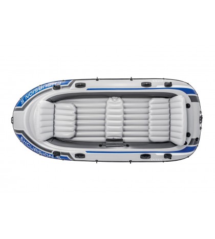 Intex Excursion 5 Person Inflatable Boat Set Raft Dinghy with Oars Pump 68325EP