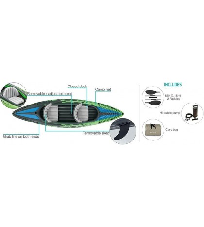 Intex Challenger K2 Inflatable Kayak New Fast Priority Shipping