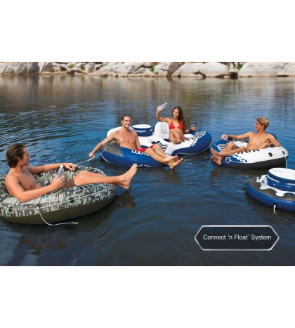 Intex River Run 2 Inflatable 2 Person River Float (6 Pack) + Single Tube (Pair)