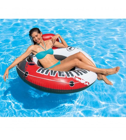 Intex River Run 2 Inflatable 2 Person River Float (6 Pack) + Single Tube (Pair)