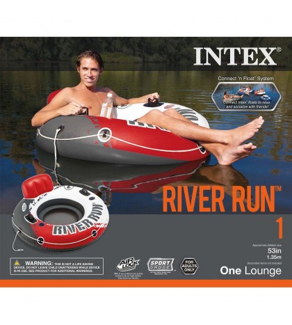 Intex River Run 2 Inflatable 2 Person River Float (6 Pack) + Single Tube (Pair)
