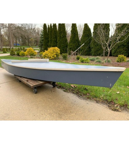 wooden Kayak Hand Built 12’ Vintage Very Unique Wooden Canoe Handmade