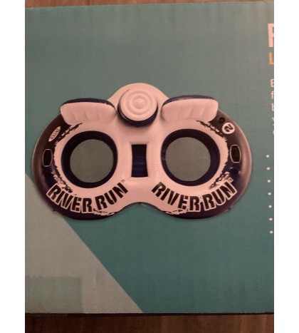 Intex River Run II Inflatable 2 Person Pool Tube Float + Cooler