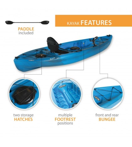 Lifetime Tamarack Angler 10 ft Fishing Kayak (Paddle Included), 90508 Blue