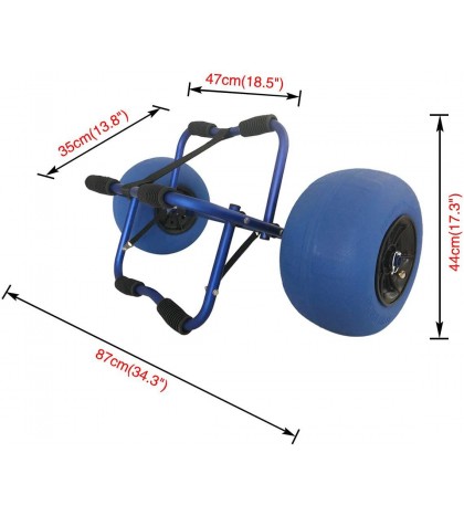 Newcod Kayak Cart, Kayak Dolly with 12-Inch Large Beach Balloon Wheels Tires for