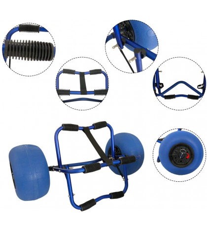 Newcod Kayak Cart, Kayak Dolly with 12-Inch Large Beach Balloon Wheels Tires for