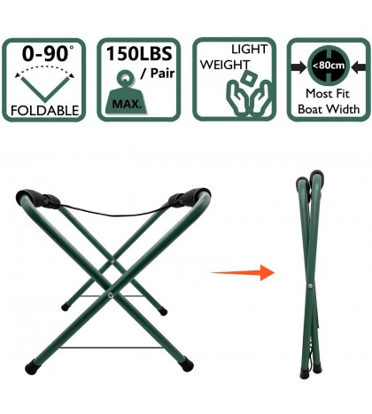 Codinter Kayak Stand, Aluminum Standing Rack for Canoe Boat Surfboard Indoor Out