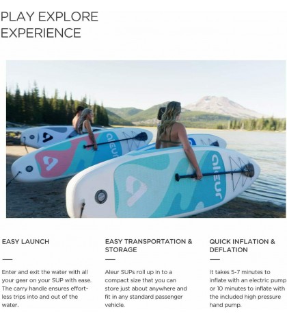 Inflatable Stand Up Paddle Board SUP Surfboard with complete kit 6'' thick