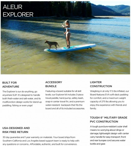 Inflatable Stand Up Paddle Board SUP Surfboard with complete kit 6'' thick