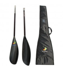 ZJ SPORT Hot Sells Carbon Fiber Kayak Paddle With 3 Type Oval Shaft