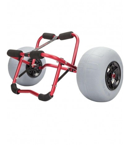 Kayak Canoe Cart Carrier Dolly Trolley With 12” Beach Balloon Tires Free Pump