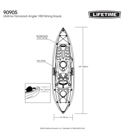 Lifetime Tamarack Angler 10 ft Fishing Kayak (Paddle Included) Best price New
