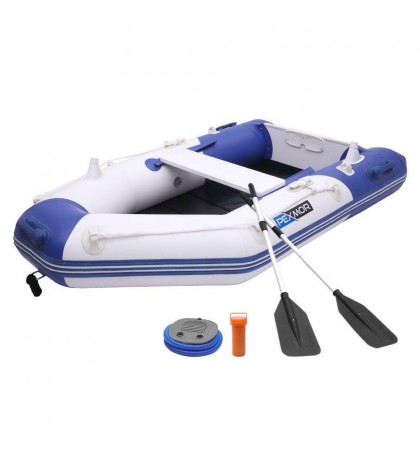 New 7.5ft Inflatable Water Sports Tender Rafting Fishing Dinghy Boat Blue