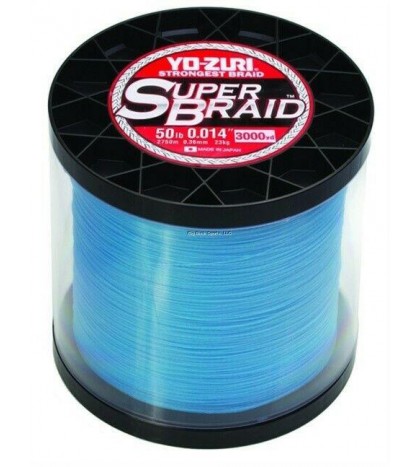 Yo-Zuri Super Braid Fishing Line Box 50lb 3000yd Blue YZ SB 50LB BL 3000YD