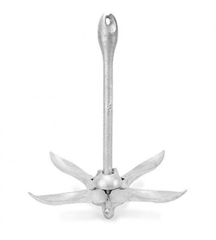 Galvanized Folding Grapnel Boat Anchors - Choose The Best Weight 17.5 Pounds