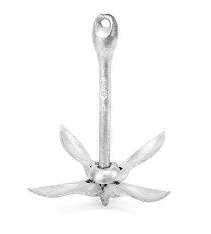 Galvanized Folding Grapnel Boat Anchors - Choose The Best Weight 17.5 Pounds