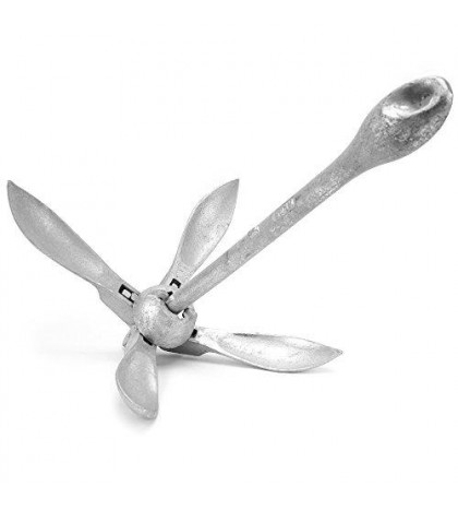 Galvanized Folding Grapnel Boat Anchors - Choose The Best Weight 17.5 Pounds