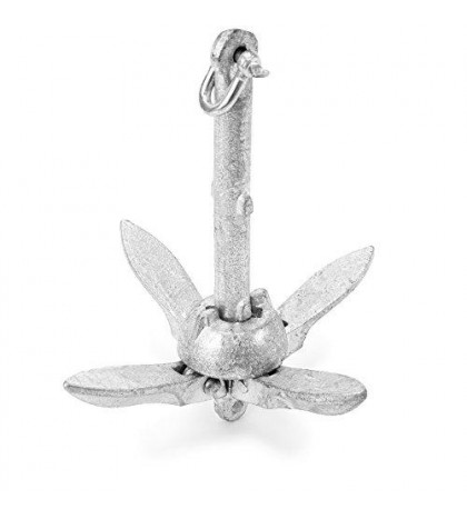 Galvanized Folding Grapnel Boat Anchors - Choose The Best Weight 17.5 Pounds
