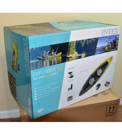 Intex K2 Explorer Brand New 2 Person Inflatable Kayak Oars and Pump included
