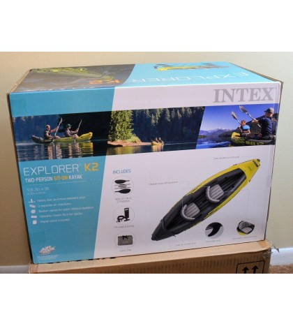 Intex K2 Explorer Brand New 2 Person Inflatable Kayak Oars and Pump included