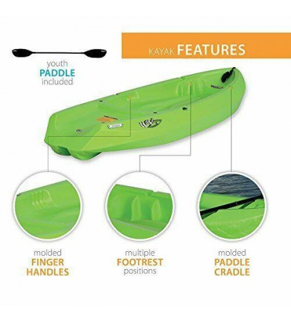 Lifetime Youth Wave Kayak with Paddle 6 Feet Green