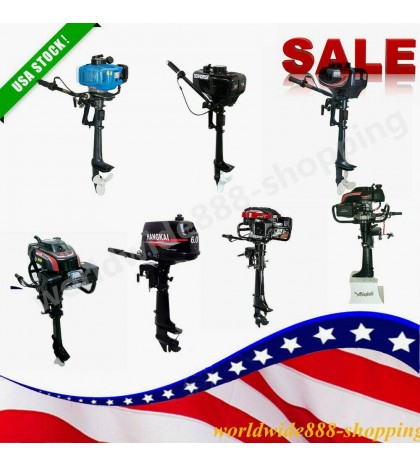 2/4-Stroke 3.5/6.5/18 HP Outboard Motor Fish Boat Trolling Engine Water Cooling